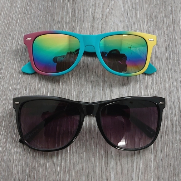 Classic Black and 90's Neon Sunglasses Bundle - Picture 1 of 3
